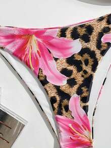 Women's Leopard Print Sexy Bikini Set - Multicolor - View 5