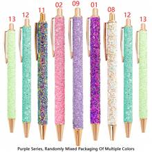 9 Pack Glitzer-Gelroller-Kugelschreiber, mittlere Spitze 1,0 mm, einziehbare Metallstifte mit schwarzer Tinte, mit Pailletten verziert, Kugelschreiber zum Journaling, Geschenke für Frauen und Mädchen