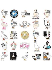 50Pcs Funny Silly Goose Stickers DIY Scrapbook Laptop Water Bottles Computer Phone Guitar Waterproof Decorative Sticker,School Supplies,Back To School