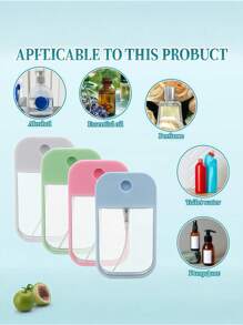 New 45ml 6-Color Portable Refillable Hand Sanitizer Alcohol Bottle Mini Card Spray Bottle Travel Split Bottle Cosmetics Press Strong Mist Water Hand Sanitizer For Adults, Strong Mist Water Hand Sanitizer For Adults Back To School