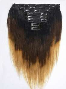 Straight Ombre Color T1B/4/27 Clip In Human Hair Extensions For Brazilian Human Hair 8Pcs 120g/Set