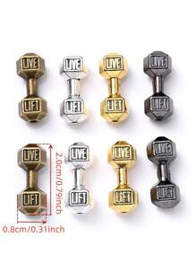 10pcs 8x20mm Antique Dumbbell Beads Alloy Barbell Spacer Beads For Jewelry Making Bracelet Necklace Diy Craft Accessories