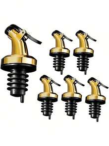 2/6pcs Oil Bottle Spout, Bottle Stopper, Bottle Pourer, Plastic Oil Bottle Cap, Seasoning Bottle Neck, Soy Sauce Bottle Lid, Oil Bottle Dispenser