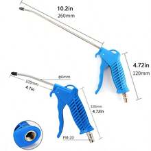 1pc High-Pressure Air Duster Gun, Dust Blowing Air Pump Spray Gun With Extended Nozzle, Suitable For Industrial Processing, Equipment Dusting, Automotive Interior And Engine Cleaning