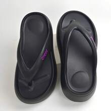 Women's Platform Slippers Sandals, 6cm Thick Sole, Wear-Resistant Anti-Slip Beach Vacation Shopping Casual Slippers, Elegant Letter Decoration Fresh Slip On, Spring/Summer