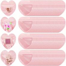 1PC-PVC Heart-Shaped Jewelry Small Bag Cute Heart-Shaped Shaped Self Sealing Bag Gift Sealed Bag Self Sealing Bag - Multicolor - View 1