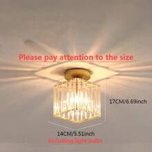 1pc Ceiling Light, Modern Minimalist Crystal Ceiling Lamp For Corridor, Hallway, Patio, Does Not Include Lighting Bulb - Ceiling Lamp - View 17