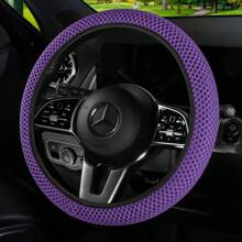 1 pieza Funda elástica de volante de coche con malla 3D transpirable y masajeadora, se ajusta a interiores de coche de 14.5-15 pulgadas