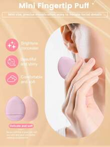6 pièces/1 pièce Set d'éponges de maquillage, houppette veloutée, éponge correctrice, houppette de poudre de maquillage, éponge de maquillage, outils de maquillage, éponge de beauté multicolore pour une application parfaite de liquide, crème et fond de teint, éponge de base non latex pour le maquillage humide et sec du correcteur de peau, houppette triangulaire veloutée, éponge de beauté, éponge de maquillage, houppe de maquillage, décoration de salle de bain estivale