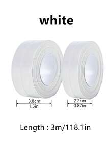 3米白色密封条/防水密封胶带/防霉密封胶带，装饰缝密封胶带，防水厨房接缝密封胶带，浴室和卫生间裂缝密封胶带，墙板填缝胶带，防水水龙头密封 - 白色 - 查看 8