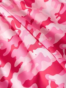 1pc Tween Boys Loose Casual Fashionable Relaxed Camo Print Cargo Shorts, Summer - View 6