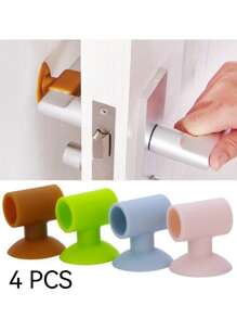 4/8 piezas Almohadillas de silicona para protección de pomos de puertas, Topes de puerta para reducir el ruido, Protector de manijas de puertas para uso doméstico
