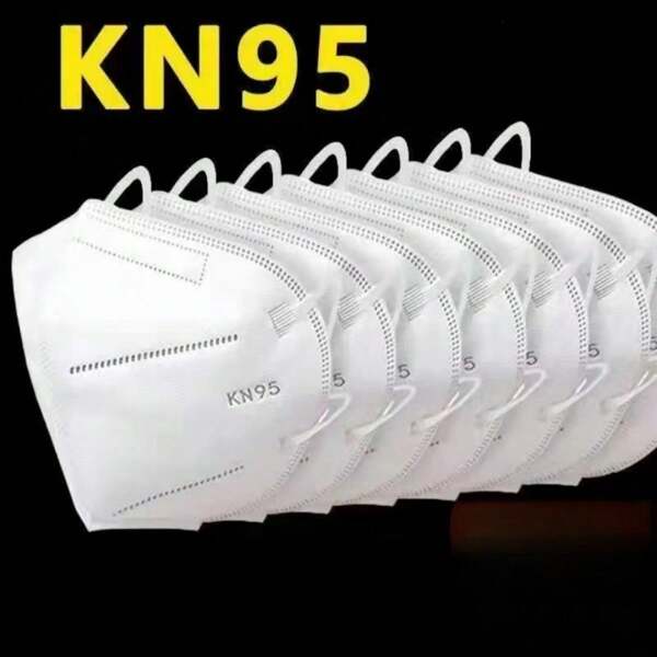 10 pezzi/50 pezzi Maschere protettive di grado elevato KN95 bianco monouso a 5 strati per adulti