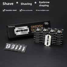 50/100pcs Double Edge Razor Blades - High-Quality Platinum Swedish Steel Razor Blades For Men, Smooth, Precise And Clean Shave
