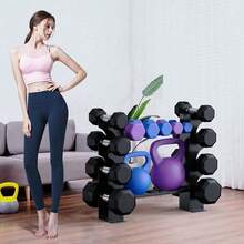 Soporte de Pesas Compacto para Mancuernas Gimnasio en Casa, Soporte Mancuernas con Marco Compacto, Soporta 180 Kg