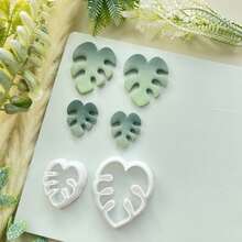 Tropical GreeneryVegetation/Plants/Greenery/Polymer Clay Cutters Hollow Botany Embossing Soft Pottery Earring Pendant Jewelry Tool - LM-231 - View 3
