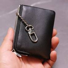 Minimalist Multifunctional Soft Leather Mini Ultra-Thin Card Holder Coin Purse Key Case Small Zipper Wallet For Men And Women For Women Travel Wallet Coin Wallet Wallet Mini Wallet Purse Wallet