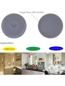 Bathtub Drain Plug, Large Silicone Bathtub Drain Plug Hair Plug Essential Universal Flat Suction Cup Cover, Shower Kitchen Cover For Kitchen Bathroom Accessories And Laundry Room