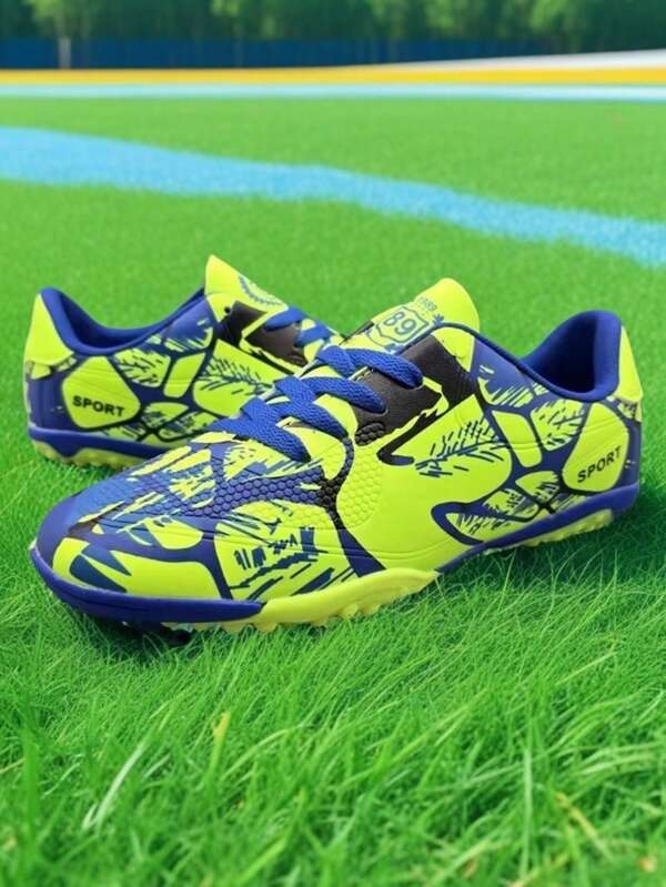 Lightweight Breathable Soccer Cleats, Classic Fashionable Minimalist Lightweight Anti-Slip Wear-Resistant Detachable Spikes Soccer Shoes, Low-Top Outdoor Sports Training Shoes