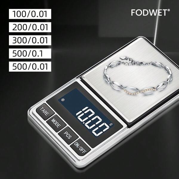 0.01g High Precision Laboratory Jewelry Gold Digital Scale, Stainless Steel Anti-Slip Waterproof Smart Electronic Balance, Mini Portable One-Key Tare/LCD Backlight/Unit Conversion, Suitable For Medicinal Weighing, Gemstone Identification, Professional Laboratory Measurement