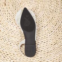 Women's Fashionable Cute Bow Decor Adjustable Strap Pointed Toe Flat Sandals