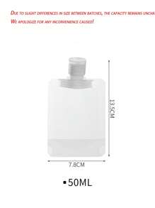 Un set de 3 piezas de cosméticos, que incluye loción, gel de ducha y champú, es portátil para viajes de negocios y viajes, y está empacado en bolsas desechables de vuelta a la escuela