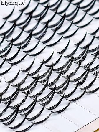 Elynique 100 st C-lockiga solrosögonfransar, gör-det-själv-klusterögonfransar, naturligt snygga segmenterade fransar för nybörjare, återanvändbara självtransplantationsögonfransar