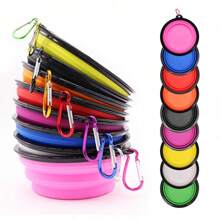 Foldable Silicone Pet Bowl, Portable Outdoor Cat Dog Food Water Feeder, Multifunctional Pet Feeding Bowl