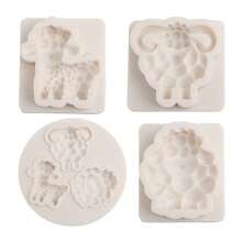 1pc 3D Sheep Silicone Mold Cake Decoration, Fondant Chocolate, Jelly, Pudding, Cake, Candy Mold For Home, Party, Eid Al-Adha, Animal Themed Party, Birthday