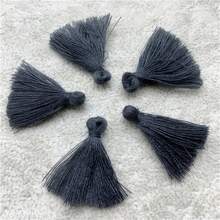 30 piezas de borlas de algodón de 3 cm de largo, adornos de flecos de algodón para coser, cortinas, accesorios, manualidades, decoración del hogar, bodas - Elige colores - Ver 6