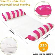 1 buc. Hamac gonflabil 4 în 1, plutitor de apă cu model de dungi multifuncțional, pentru petrecere la piscină, plajă, distracție de vară (mai multe culori/stiluri)