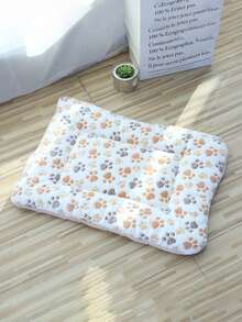 1 alfombrilla de cama para mascotas de doble cara con forma de fresa con cálido forro de felpa, adecuada para gatos y perros pequeños y medianos, para uso en las cuatro estaciones - Multicolor - Ver 11