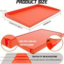 1Pc Griddle Silicone Griddle Mat For Blackstone 17inch, 22inch, 28 Inch And 36 Inch Gas Griddle, Blackstone Grill Accessories Cover, Upgraded Silicone Mat, Waterproof & -Proof, Protect Griddle From Rusting, Rodent, Insect, Dust - 橘色 - 查看 7