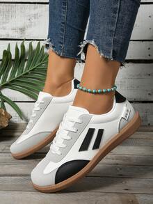 女士夏季轻便软底防滑休闲平底拼色户外运动鞋，适合春秋季