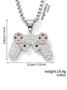 1pc Stainless Steel Gaming Controller Necklace, Fashion Jewelry Gift For Men, Party Present, Valentine's Day - Necklace - View 6