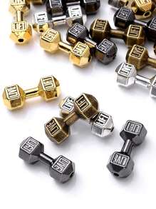 10pcs 8x20mm Antique Dumbbell Beads Alloy Barbell Spacer Beads For Jewelry Making Bracelet Necklace Diy Craft Accessories