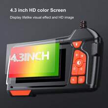 Industrial Endoscope Borescope Inspection Camera Tools With Light, 4.3 Inch Screen HD Digital Snake Camera Tools, Waterproof Sewer Inspection Camera With 6LEDs Lights & Semi-Rigid Cable, Gifts For Men, Inspection Device - Black - View 6