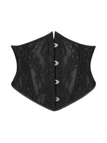 Damen elastischer breiter Taillengürtel mit Taillenformung, Kunstledergürtel mit Rock für tägliches Tragen als Korsett