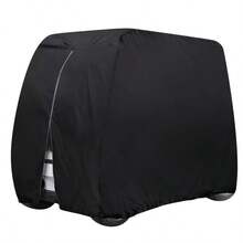 Waterproof Golf Cart Cover Zipper 4 Passenger  Club Car - Black - View 4