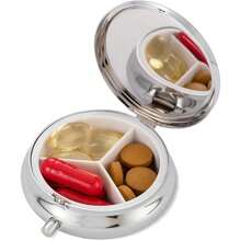 1pc Personalized Custom Photo Pill Box, This Pill Box Is Made Of High-Quality Stainless Steel Material, Sturdy And Durable, No Fear Of Bumps, Corrosion Resistance, No Rust, Even If It Is Used Frequently, It Can Also Maintain A New State For A Long Time, Its Shape Is Small And Exquisite - Multicolor - View 9