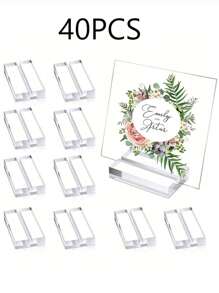 Acrylic Signing Table Seat Card Arrangement Touming Card Slot Base Postcard Wedding Card Holder Table Number Plate Holder, Clear Acrylic Card Slot Base Postcard Card Holder Wedding Card Table Number Plate Table Card Display Holder.