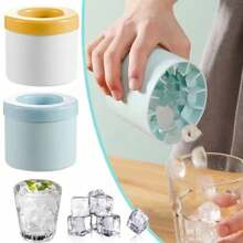 1pc Silicone Portable Ice Mold For Ice Cube Making, Easy Release Silicone Ice Cube Mold, Holds Up To 60 Ice Cubes