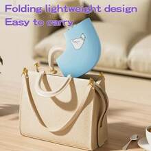 Foldable Portable Children's Potty, Baby Travel Toilet Seat, Reusable Compact Toilet Cover Suitable For All Toilet Shapes, Comes With Storage Bag In Colorful Box - Multicolor - View 4