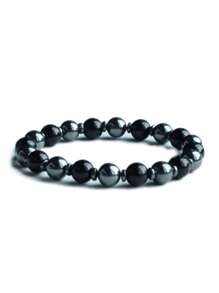 YAUKIA Bracelet de protection contre l'empathie en porcelaine blanche et tourmaline noire de 8 mm, bracelet de protection énergétique en hématite, bracelets de guérison, d'équilibrage, de méditation, de nouveaux départs et de bonne chance pour les hommes et les femmes