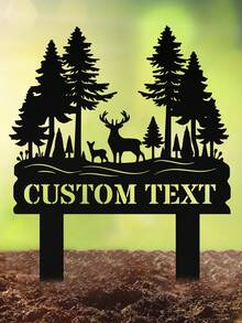 1pc Customizable Garden Sign With Post - Personalized House Number And Address Plaque, Fence, Yard, Lawn Art Decor, Weatherproof Metal Outdoor House Number Plate, Suitable For Yard, Garden, Birthday, Anniversary, Father's Day, Mother's Day, Thanksgiving, Wedding, Ideal Gift For Family And Friends - Multicolor - View 9