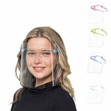 1pc Kitchen Protective Face Shield, Anti-Oil Anti-Splash Tool, Elegant Colorful Box Packaging, Transparent Protective Face Shield, Anti-Oil Anti-Smoke Cooking Tool - Available In Multiple Colors