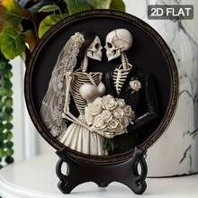 1pc Until Death Do Us Part Round Sign, Suitable For Decoration In Home, Shop, Bathroom Wall, Round Metal Decor Home Decor Halloween Decor Fall Decor Room Decor
