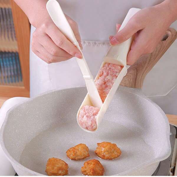 1 Stück Fleischballformer, Küchenutensil zum Formen von Fleischbällchen, Fischbällchen, Shrimps Bällchen
