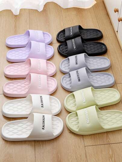 EVA Non-Slip Quiet Indoor Bathroom Slippers, Soft Bottom Summer Couple Slippers For Men & Women
