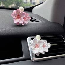 1 pieza Difusor de ventilación de carro creativo, lindo y de moda, personalizado y práctico, kit de repuesto de ambientador de caña de ratán natural para el carro, accesorio de decoración para carro - Multicolor - Ver 2